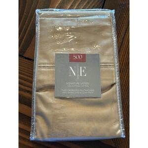 Noble Excellence NE Latte Over Sized Standard Queen Pillowcases Set New 500ct